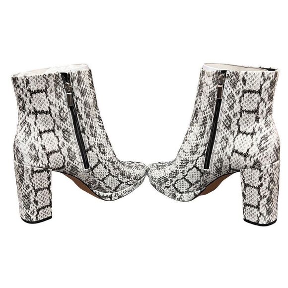 Justfab bootie Women’s Animal Print Francine Platform Ankle Boot Faux Leather - Picture 7 of 8